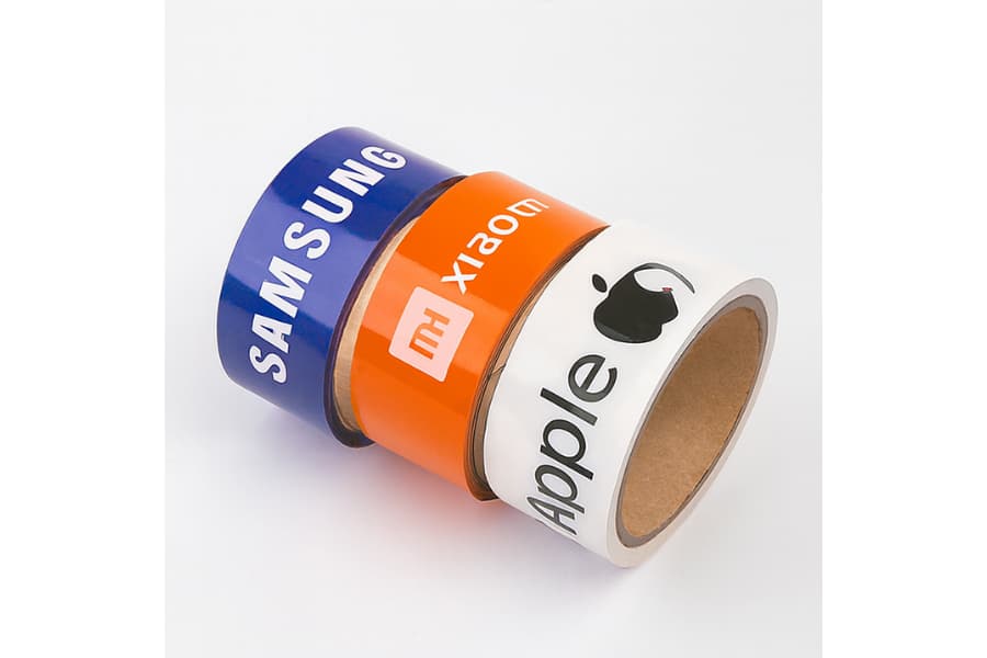 Ảnh: băng dính in logo các thương hiệu 